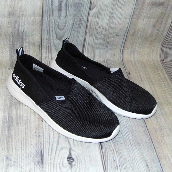 ADIDAS Lite Racer Black Slip On Sneakers Womens Size 8 - Picture 1 of 7